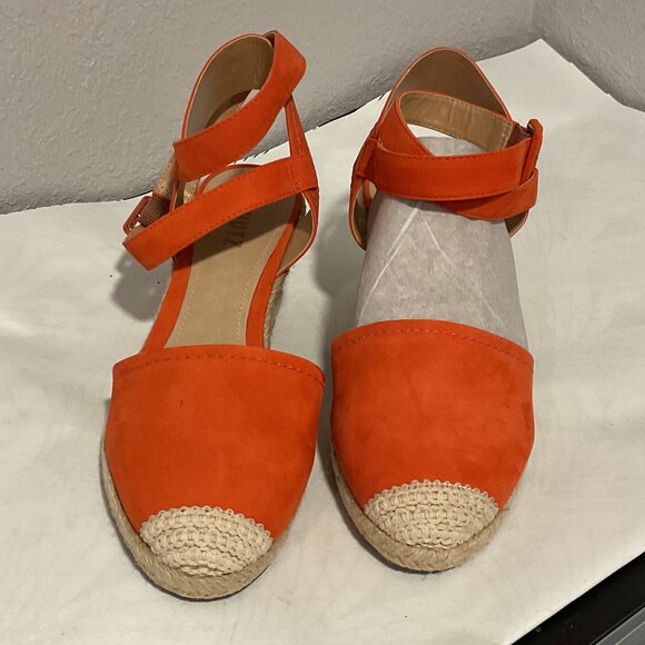 NWOB Schutz Nubuck Wedge Espadrilles 9.5 - Picture 3 of 6